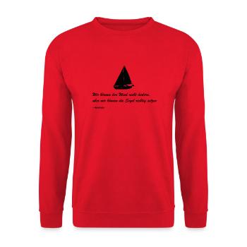 segel transparent neu - Unisex Pullover - Rot - Vorne - Alina (178cm) & Michal (187cm)