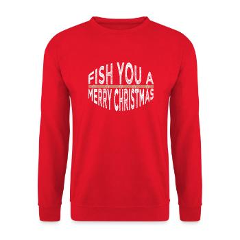 peace symbol birthday present funny sayings geek - Unisex Pullover - Rot - Vorne - Alina (178cm) & Michal (187cm)