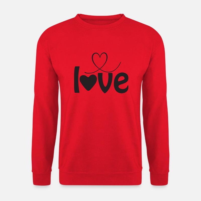 love Valentine's Day - Unisex Sweatshirt - red
