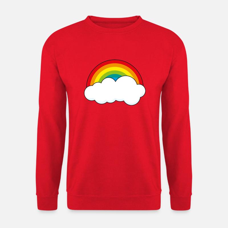Rainbow with cloud - Unisex Sweatshirt - red