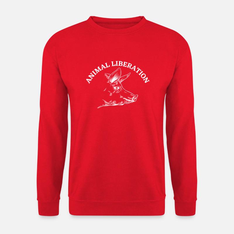 Animal Liberation Schwein - Unisex Pullover - Rot