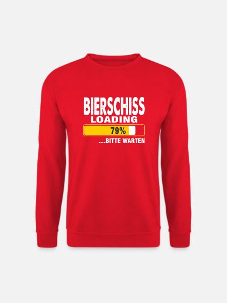 Bierschiss loading Bierparty Biertrinker kostüm - Unisex Pullover - Rot