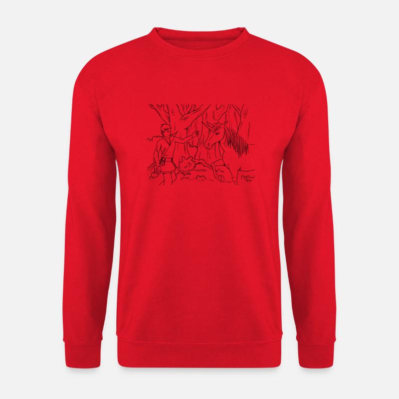 Einhorn-Jäger - Unisex Pullover - Rot