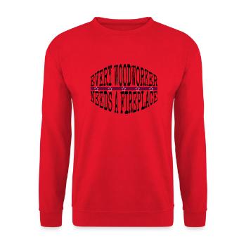 Tronçonneuse Arboristes Sabrina Charpentier T-shirts - Sweat-shirt Unisexe - rouge - Devant - Alina (178cm) & Michal (187cm)