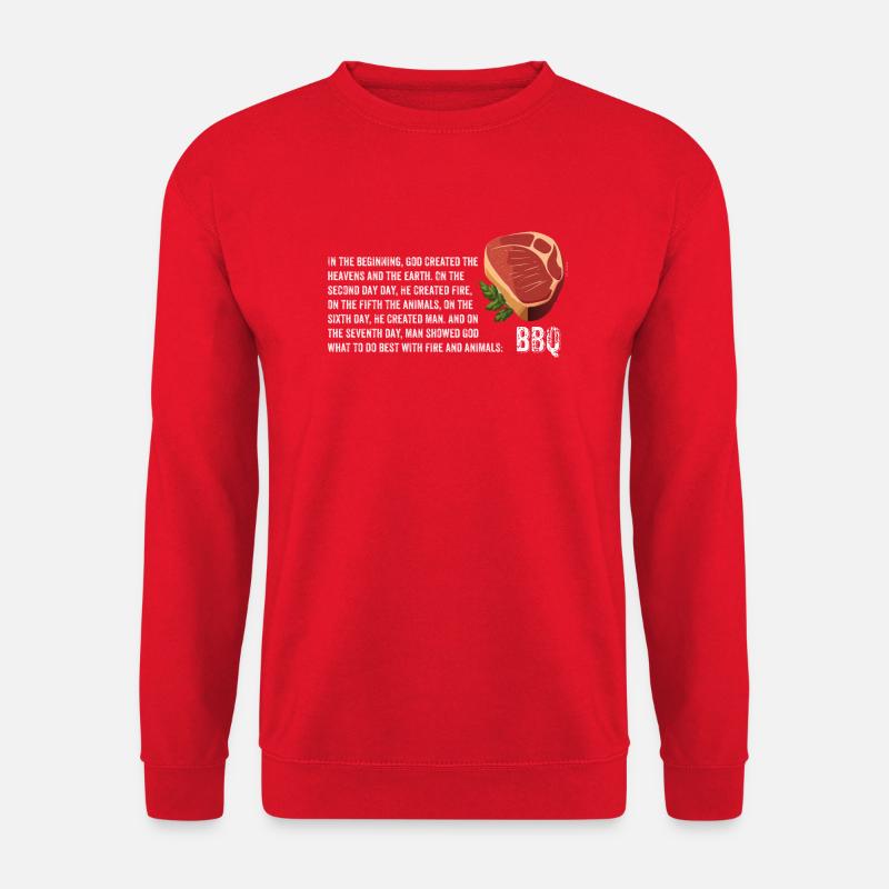 Holy BBQ Bible - Unisex Pullover - Rot