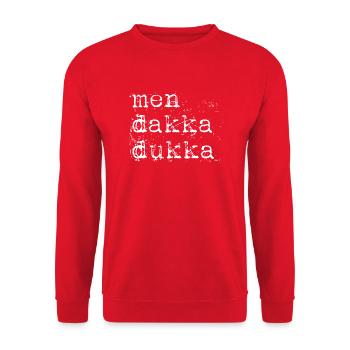Hommes dakka dukka - Sweat-shirt Unisexe - rouge - Devant - Alina (178cm) & Michal (187cm)