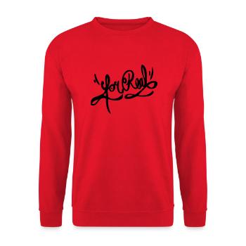 For Real - Unisex Pullover - Rot - Vorne - Alina (178cm) & Michal (187cm)
