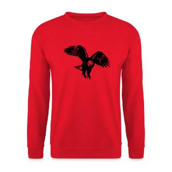 eagle - Unisex Sweatshirt - red - Front - Alina (178cm) & Michal (187cm)