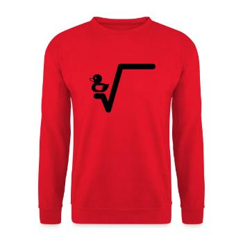 Ente Wurzel - Unisex Sweatshirt - red - Front - Alina (178cm) & Michal (187cm)