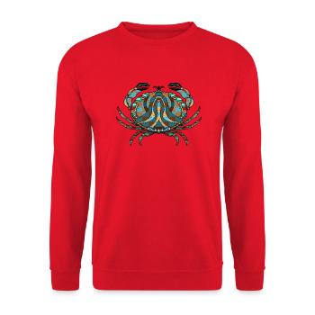 Krabbe - Unisex Pullover - Rot - Vorne - Alina (178cm) & Michal (187cm)