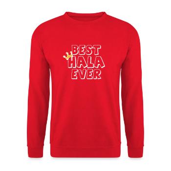 Best Hala Ever - Unisex Pullover - Rot - Vorne - Alina (178cm) & Michal (187cm)