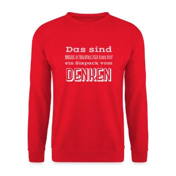 witzige Sprüche Lehrer - Unisex Pullover - Rot - Vorne - Alina (178cm) & Michal (187cm)