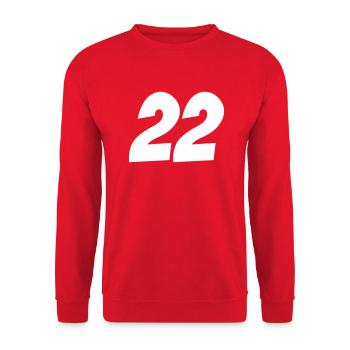 22 - Unisex Sweatshirt - red - Front - Alina (178cm) & Michal (187cm)