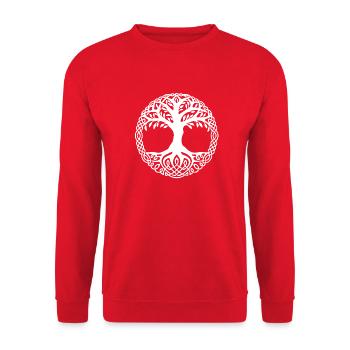 yggdrasil - Sweat-shirt Unisexe - rouge - Devant - Alina (178cm) & Michal (187cm)