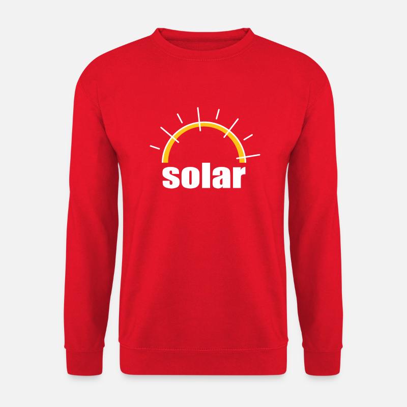 Solar Strom - erneuerbare Energien - Sonne - Unisex Pullover - Rot
