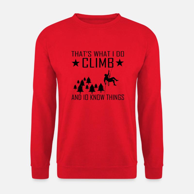 Bouldern Klettern Climbing - Unisex Pullover - Rot
