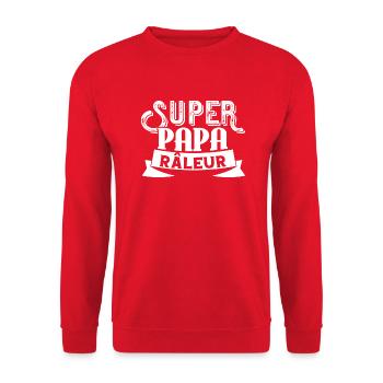Super papa râleur cadeau homme raleur humour - Sweat-shirt Unisexe - rouge - Devant - Alina (178cm) & Michal (187cm)