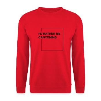 I'd rather be canyoning - Unisex Pullover - Rot - Vorne - Alina (178cm) & Michal (187cm)