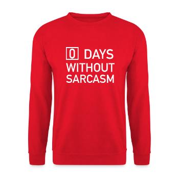 Sarkasmus - Unisex Pullover - Rot - Vorne - Alina (178cm) & Michal (187cm)