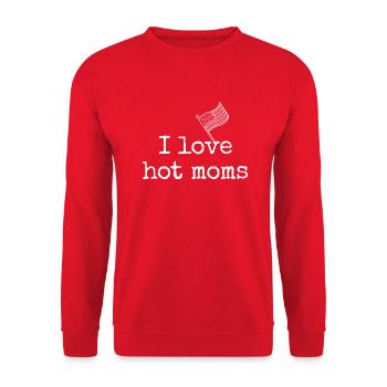 Design amusant pour les fans de maman chaude - Sweat-shirt Unisexe - rouge - Devant - Alina (178cm) & Michal (187cm)
