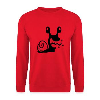 Crazy Snail - line - Unisex Sweatshirt - red - Front - Alina (178cm) & Michal (187cm)