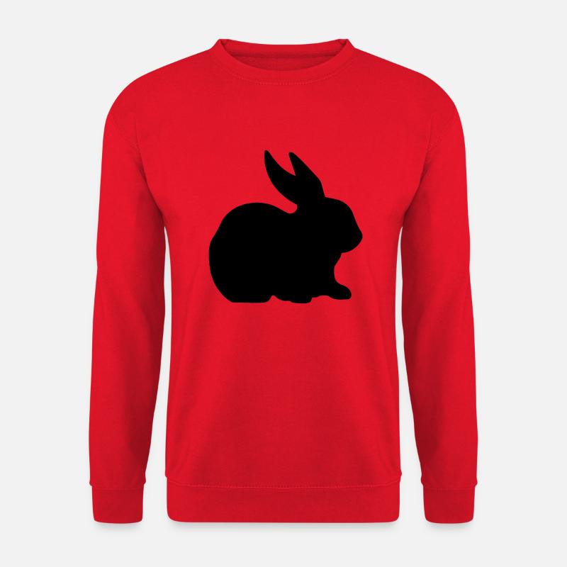 Bunny rabbit silhouette - Unisex Sweatshirt - red