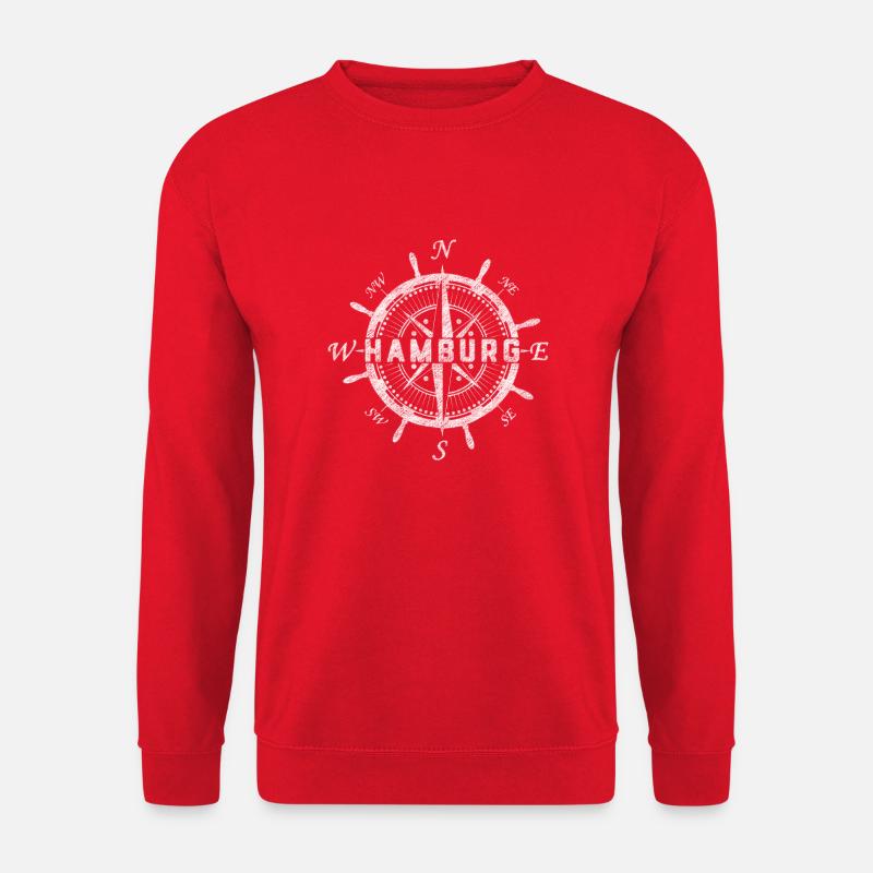 Hamburg Kompass - Unisex Pullover - Rot