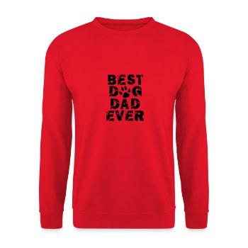 best dog dad ever black - Unisex Pullover - Rot - Vorne - Alina (178cm) & Michal (187cm)