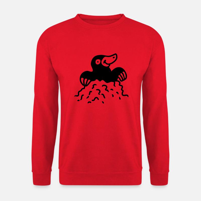 Maulwurf - line - Unisex Pullover - Rot