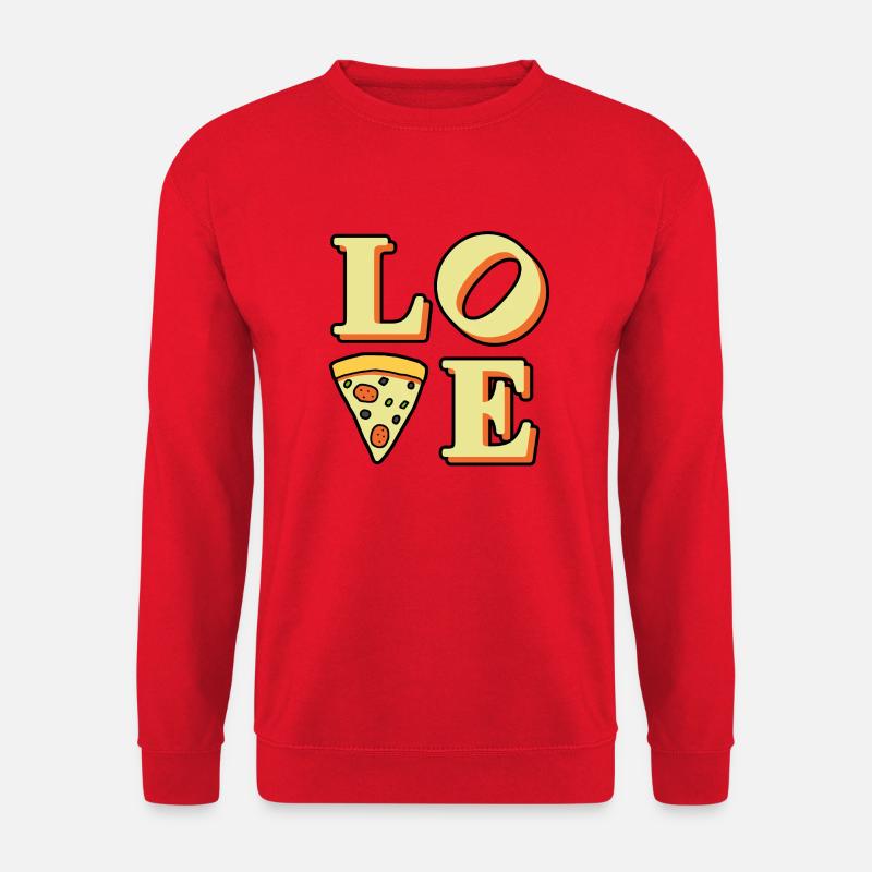 pizza love - Unisex Pullover - Rot