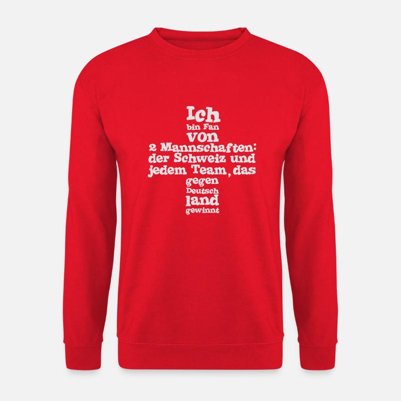 Fan von zwei Mannschaften - Unisex Pullover - Rot