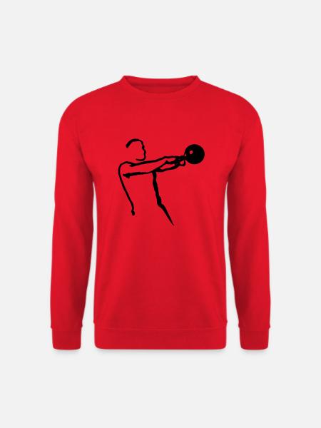 Kettlebell Swing groß - Unisex Pullover - Rot