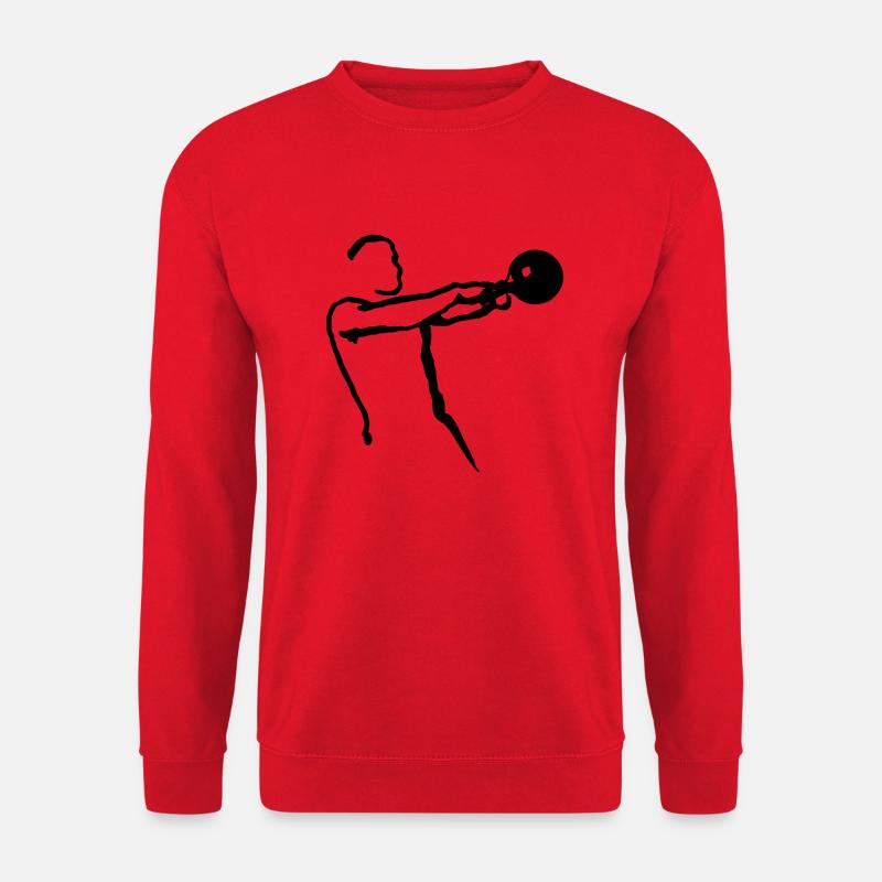Kettlebell Swing groß - Unisex Pullover - Rot