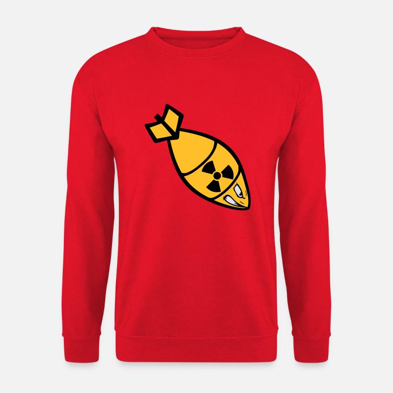 face atomic bomb radioactive bombard - Unisex Sweatshirt - red