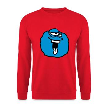 cercle de balle autour du visage de rire monstre de tête drôle - Sweat-shirt Unisexe - rouge - Devant - Alina (178cm) & Michal (187cm)