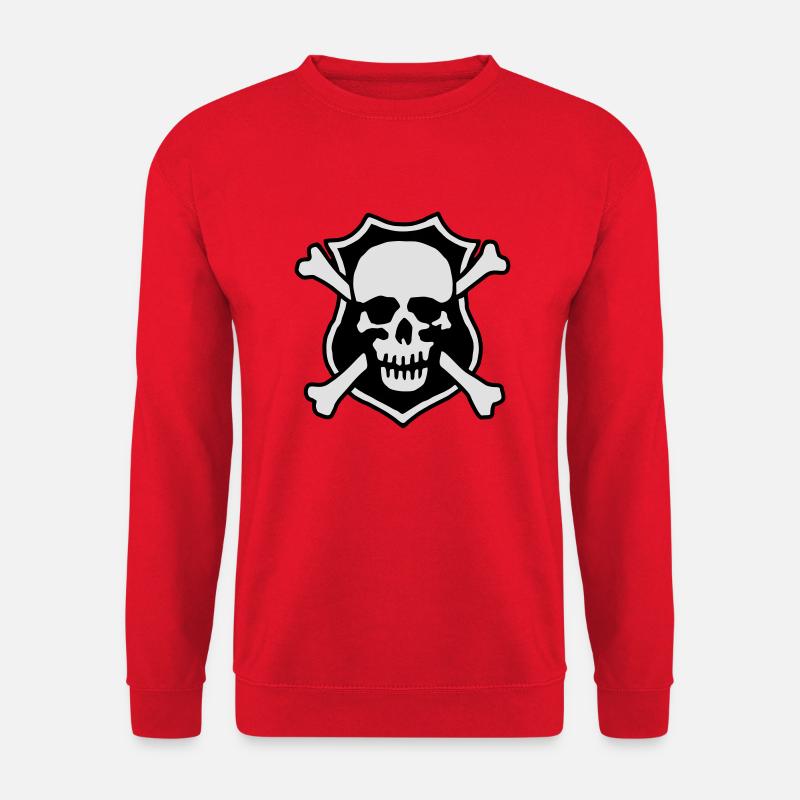 skull_032013_b_2c - Unisex Sweatshirt - red