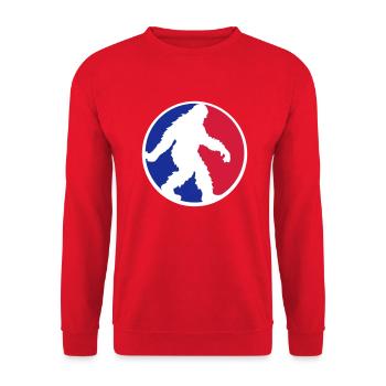 cercle de sport rond marchant sur le côté - Sweat-shirt Unisexe - rouge - Devant - Alina (178cm) & Michal (187cm)