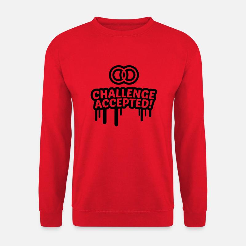 Wedding challenge accepted 1 c - Unisex Sweatshirt - red