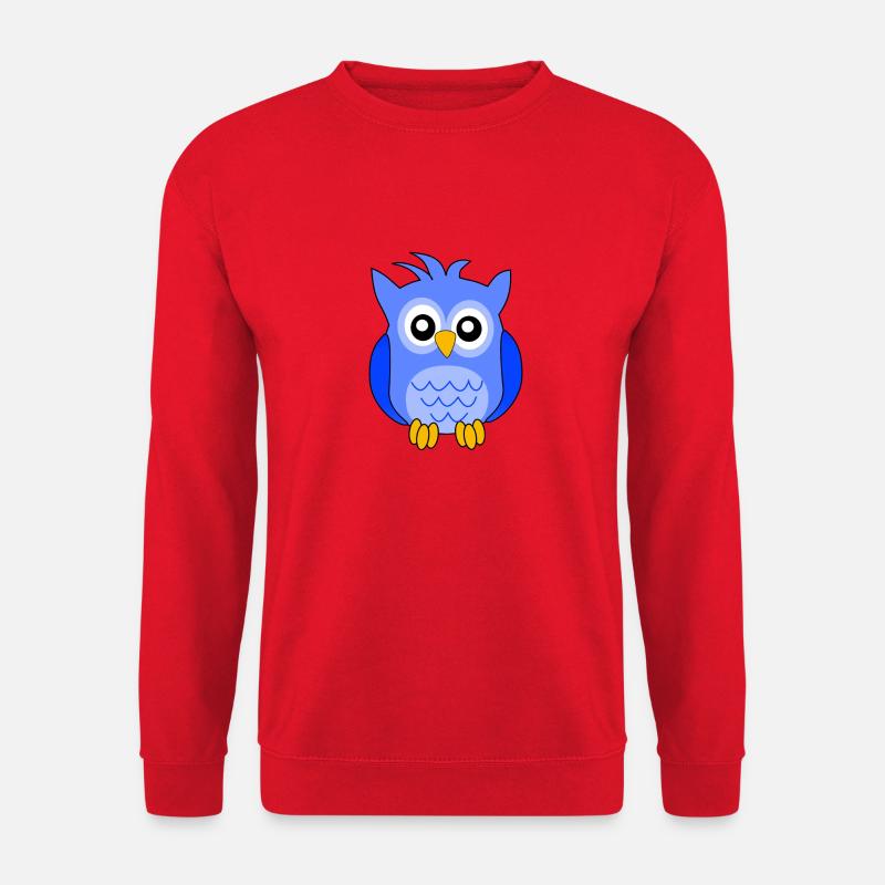 Hibou bleu - Unisex Pullover - Rot