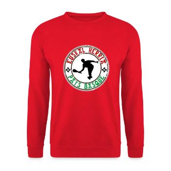 pelote basque 03 - Sweat-shirt Unisexe - rouge - Devant - Alina (178cm) & Michal (187cm)