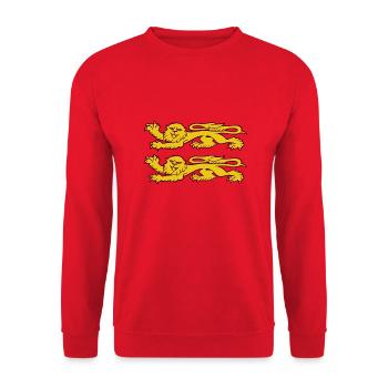 lions - Unisex Pullover - Rot - Vorne - Alina (178cm) & Michal (187cm)