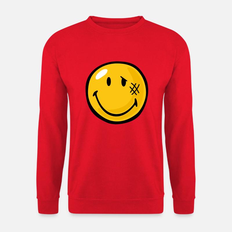 Smiley Beaten - Unisex Pullover - Rot
