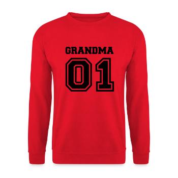 Mamie - Sweat-shirt Unisexe - rouge - Devant - Alina (178cm) & Michal (187cm)