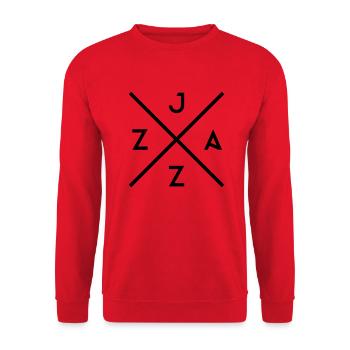 JAZZ - Unisex Sweatshirt - red - Front - Alina (178cm) & Michal (187cm)