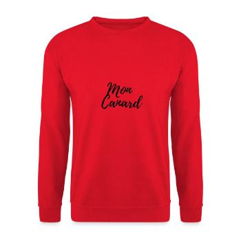 MON CANARD - Sweat-shirt Unisexe - rouge - Devant - Alina (178cm) & Michal (187cm)
