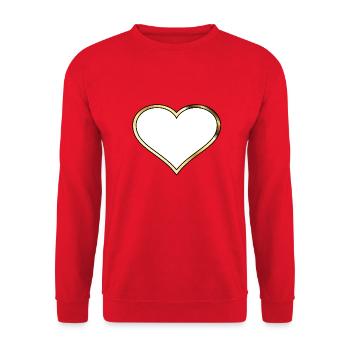 Golden Heart - Unisex Sweatshirt - red - Front - Alina (178cm) & Michal (187cm)