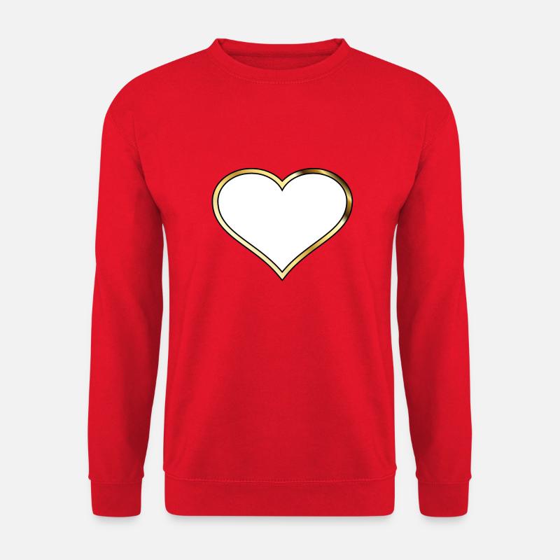 goldenes Herz - Unisex Pullover - Rot