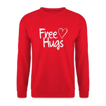 Étreintes en toute liberté - Sweat-shirt Unisexe - rouge - Devant - Alina (178cm) & Michal (187cm)