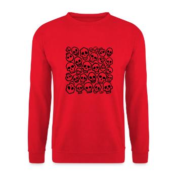 Chasseur de tête de crâne - Sweat-shirt Unisexe - rouge - Devant - Alina (178cm) & Michal (187cm)