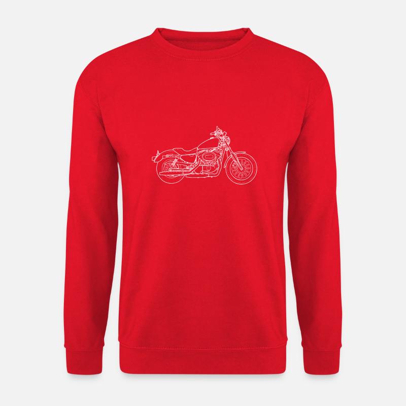 Motorrad Chopper - Unisex Pullover - Rot